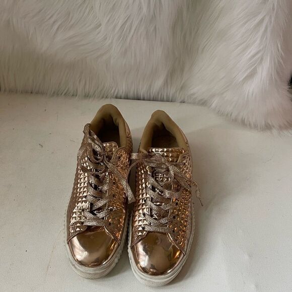 Herstyle Stacey Rose gold low top lace up sneakers size 8 - Picture 2 of 10